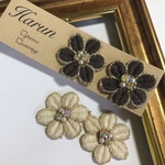 Harun❁﻿フラワーレース×ビジューピアス❁﻿イヤリング