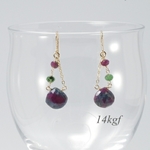 ルビーインゾイサイト❤︎ピアス ～14Kgf～