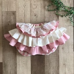 【再販】まるで絵本みたいなボリューム かぼちゃパンツ おしりフリルタイプ   ピンク