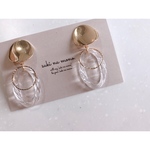 gold × clear ring  pierce