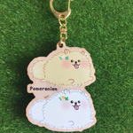 【受注生産】木製キーホルダー ポメラニアン