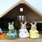 シルバニア服　3着セット　Ｆ　ウサギさん