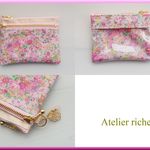 LIBERTY 　Tatum　テイタム　17P　wファスナー・クリアポケット付きminiポーチ　◆suicaケース・パスケースにも♪
