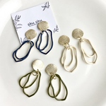 ゴールド×ダブルフープピアス／イヤリング☆変形☆秋色