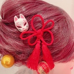 きつね☆江戸うちリボン☆タッセル☆お祭り髪飾り☆成人式☆花火☆ヘッドドレス☆