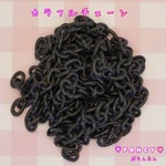 カラフルチェーン ブラック 3本 ☆ハンドメイド☆パーツ☆素材☆キッズアクセサリー☆かわいい☆ゆめかわいい☆パステル☆ファンシーぷらんたん