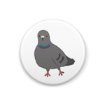 土鳩缶バッジ