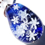 《雪華～雪の結晶》　ペンダント　ガラス　とんぼ玉　雪