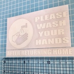 PLEASE WASH YOUR HANDステッカー