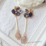 高級ライン｡* ❤︎…  …❤︎*。ブラック ダイヤモンド  ＊ピアス＊イヤリング