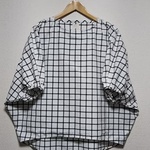 白×黒ウィンドウペン柄☆綿☆ドルマン・プルオーバー