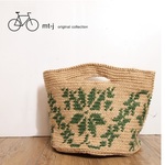 麻ひも ラウンドバッグ　Green