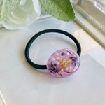 SALE　秋色のヘアゴム　レジン　ドライフラワー