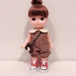 【再販】レミンちゃん、ソランちゃん、メルちゃん☆襟付きロンパース＆くまさんニットポシェット