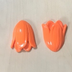 ORENGE TULIP FLOWER CABOCHONS