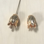●17㎜● GOLD FLOWER BEADS CAP PARTS