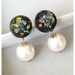 万華鏡みたいなピアス、イヤリング