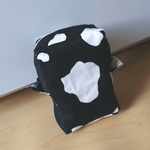 siroimilk様専用 牛柄ポーチ 縦型 黒 