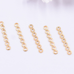 送料無料20個プレスパーツ カン7連 コネクター 3×21mm ゴールド mj384 