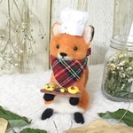 羊毛フェルト キツネのクッキー屋さん｜ウェルカムドール オブジェ