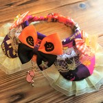 犬・猫の首輪　26～28　cocochanリボンチョーカー　姫・ハロウィン・フリフリ・お化けカボチャ