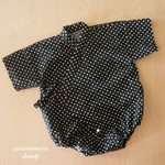 ベビー甚平ロンパース 80size　Ｂ水玉