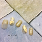 ネイルチップ･:*+.マット×レース×ゴールド.:+