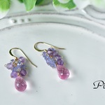 ピンクトパーズのピアス