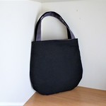 【ｇさまご注文品】しずく型バッグ（ブラック×グレー） 
