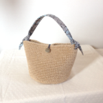 one shoulder 麻ひもバッグ