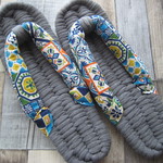布ぞうり：middle gray25cm/Polish　style