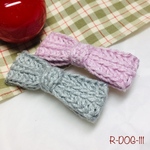 ❣️今だけ送料無料❣️かぎ編みリボン🎀クリップ【グレー】