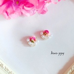 dahlia flower bijou ピアスorイヤリングor樹脂ピアス