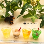 ベビー＆キッズ２個セット 4種類から選べる ミニチュアジュースのヘアゴム