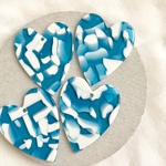 2pcs Handmade* 資材 B-453 Acetic hearts