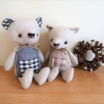 【aさまオーダー品】リネンのくまちゃんペア