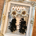 きらら様オーダーページ＊大振り刺繍フラワーパーツ＊ピアス