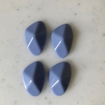 Blue Geometric Faceted Triangle Cabochons