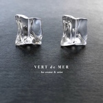 【10個 20×16mm】クリア アイス キューブ ビーズ