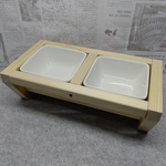 ★フードテーブル●角型食器台●小型犬○猫用●器付き★