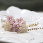 ❀1点限り❀4way フラワーブーケ ピアス 〜pink〜