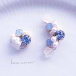 再販 sky blue＊star ビジューイヤーカフ&イヤリング(ピアス)