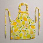 90cm レモン　前で結べる 子供用エプロン(三角巾/給食帽・巾着袋オプション) レモン