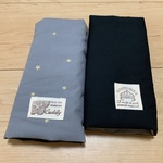 抱っこひも用よだれパッド・リバーシブル 小さな星GY×ブラック