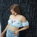  ストラップレス 花柄  チューブトップス 色違い ブルー