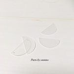 【再販】8pcs・クリアアクリルプレート（半円）a-105