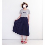 再販リニューアル　バーコードＴシャツ（グレー×ダークネイビー）