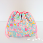 ちょうちょがいっぱいお弁当袋☆水色