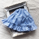 リカちゃん 服 《送料無料》ギンガムチェックのフリルスカート