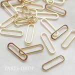(( 10pcs )) 18×5mm ゴールド オーバル コネクター〔CH-087G〕